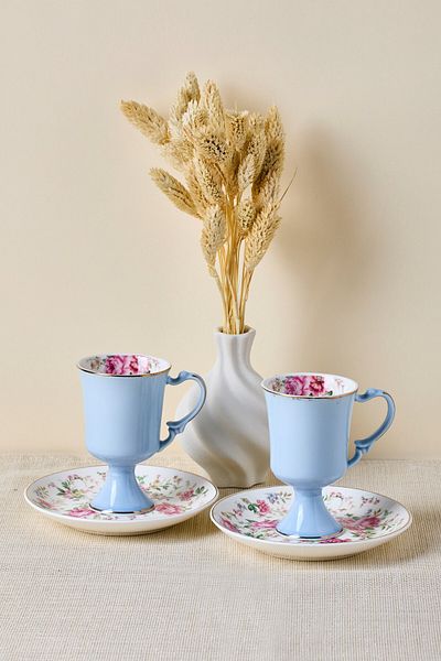 Perotti Porcelain Color Garden Coffee Cup for 2 People