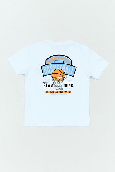Fulla Moda Chlapecké tričko s basketbalovým potiskem na přední a zadní straně