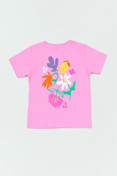 Fulla Moda 100% Cotton Front and Back Printed Girls' T-Shirt