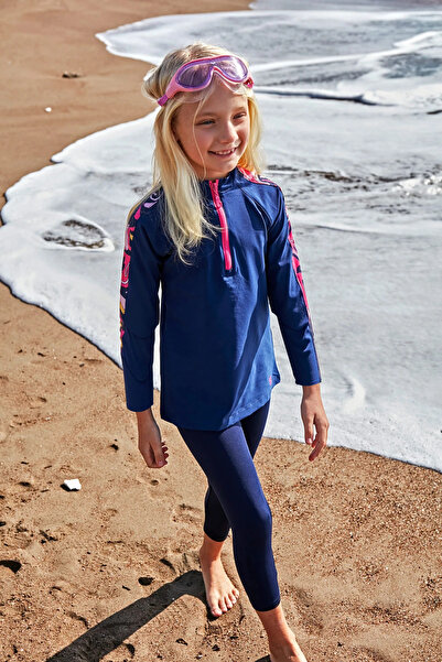 Marina Navy Blue Parachute Swimsuit Girl K2402