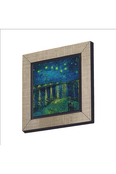 Souvenest Starry Night on the Rhine (Vincent Van Gogh, 1888) Printed MDF Magnet 7X7