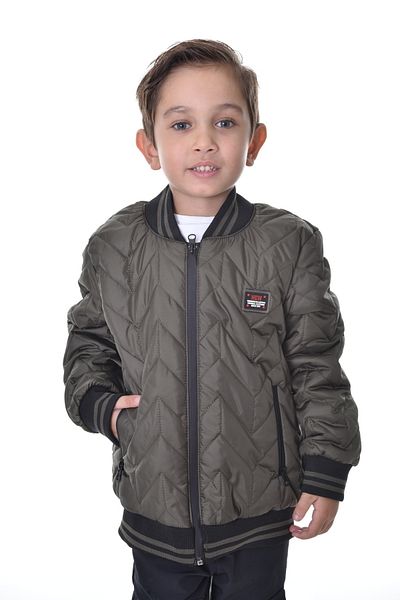 freemen Sports Men's Sports Children's Khaki College Collar Lined Water and Windproof Zippered Pocket Coat Jacket