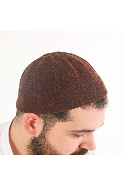 İkranur Πτυσσόμενο καπέλο σενίλ - Καφέ