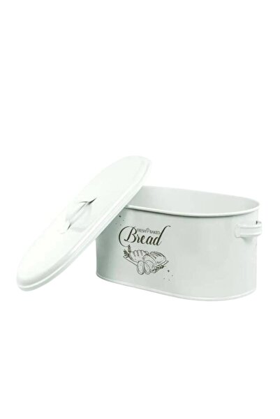 Bayev White Italian Style Metal Bread Bowl