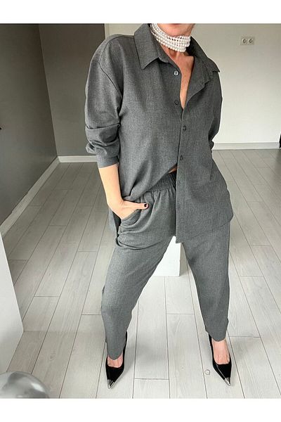 ABBRA Women's 100% Cotton Elastic Waist Shirt Pants Set