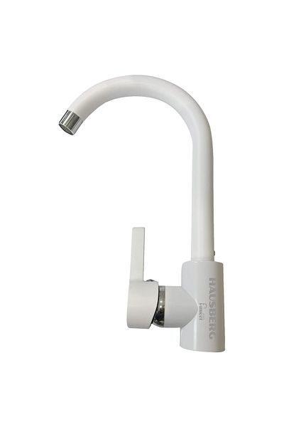Hausberg Kitchen faucet HB-F5002, single lever, matte finish, White