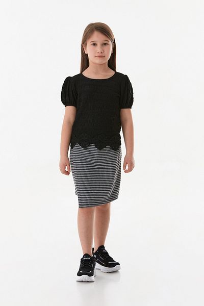 Fulla Moda Houndstooth Patterned Girl's Shorts Skirt