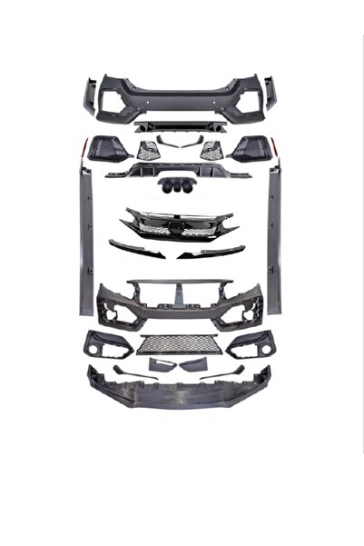 Honda CIVIC FC5 2016-2021 IÇIN MAKYAJLI TYPE-R GÖRÜNÜM BODY KIT (PANJUR HARİÇ...