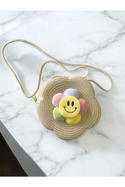 EyER Shoping Плетена чанта с фигурка на маргаритка и регулируеми презрамки