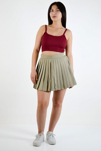 BUSEM Rope Strap Ribbed Crop Tank Top