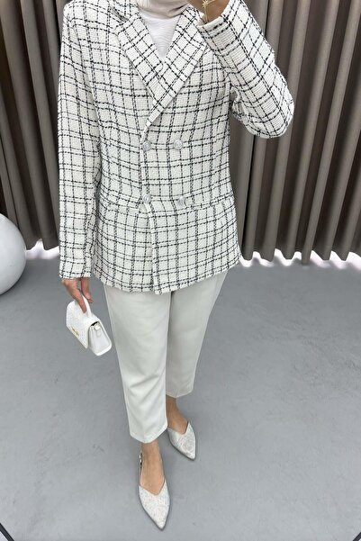 Rute butik Simli Ekose Ceket