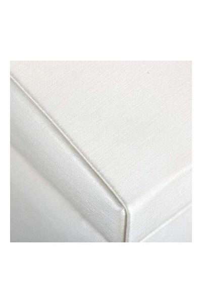 COOYA Fashionable PU Leather Jewelry Box, Three-layer Design Double Drawers Storage Case Organizer White