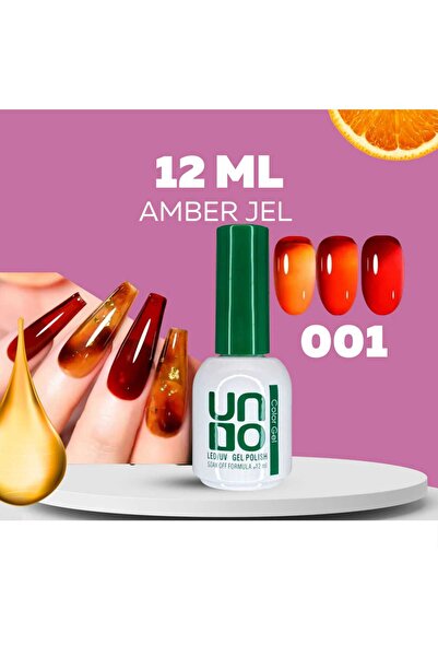 Aka Uno Amber Jel Cam Kalıcı oje