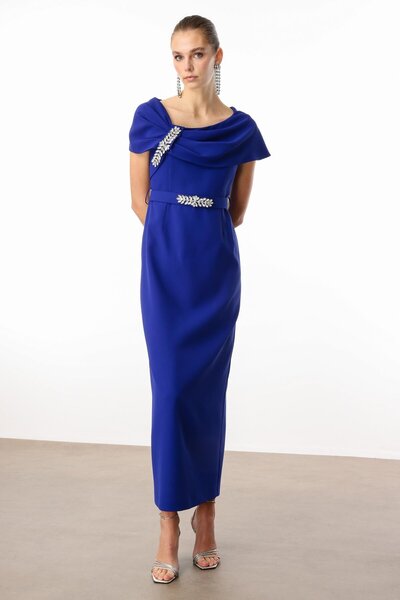 Moda İlgi Modailgi Accessory Detailed Dress Saks