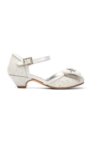 Baby DS Elsa Bow Heeled Shoes White