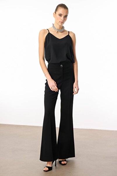 Moda İlgi Modailgi  Bol Paça Pantolon - 70045 Siyah