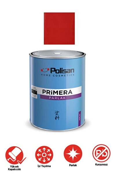 Polisan Primera parlak yağlı boya KIRMIZI 717 0.75L