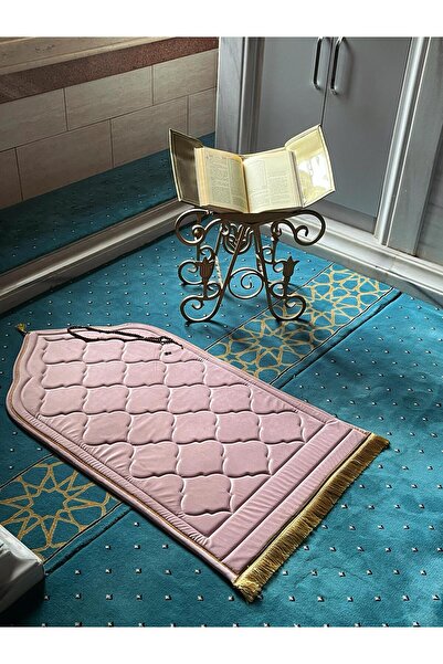 atexin İpek Kadife Konforlu Kapitone Seccade - Ortopedik Diz Ağrıtmayan Sünge...