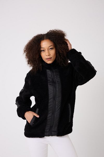 firststops Sports Women's Black Windproof Welsoft Double Coat