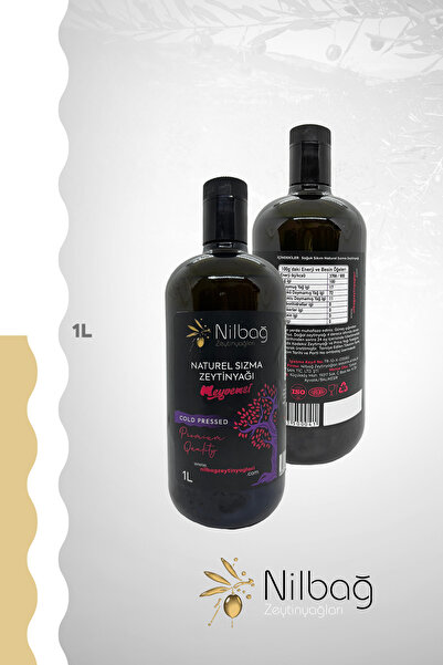 NİLBAĞ ZEYTİNYAĞLARI Ayvalık Naturel Sızma Zeytinyağı-Meyvemsi Biolio 1lt
