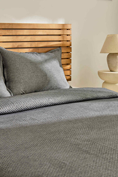 Kaşmir Home Arven Tek Kişilik Yatak Örtüsü Takımı Antrasit