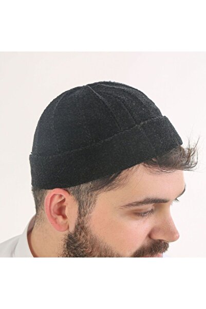 İkranur Πτυσσόμενο καπέλο σενίλ - Μαύρο