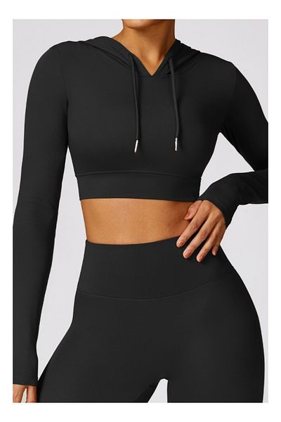 KAWN YOGA Fitted Crop Top Sweatshirt.
