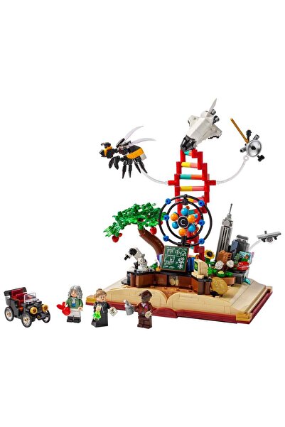 LEGO تطور أفكار العلوم والتكنولوجيا والهندسة والرياضيات 21355 - مجموعة بناء النماذج العلمية لعشاق التاريخ (879 قطعة)