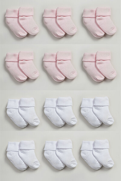 vivala 12 زوجًا من الجوارب القطنية المنحنية للأطفال