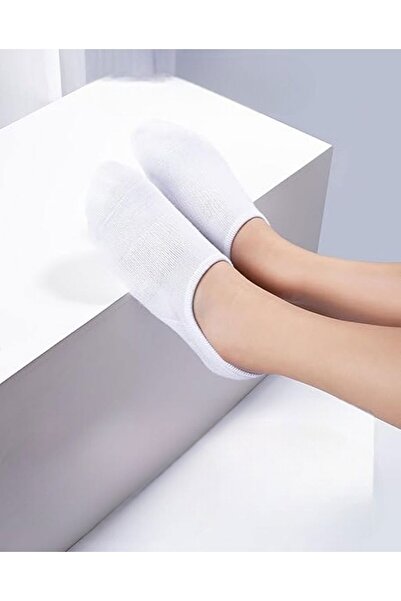 Deribond Női fehér zokni 9 darab pamut, tornacipő, láthatatlan zokni