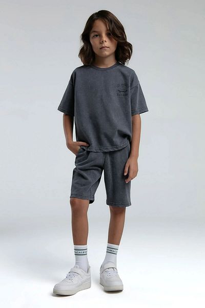 Rolypoly 100% Cotton Men's Children's Crew Neck Shorts T-Shirt Set