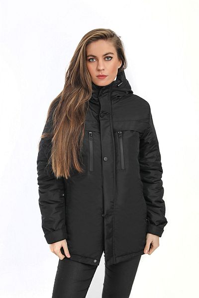 firststops Sports Women's Black Polosh Hooded Water and Windproof Coat