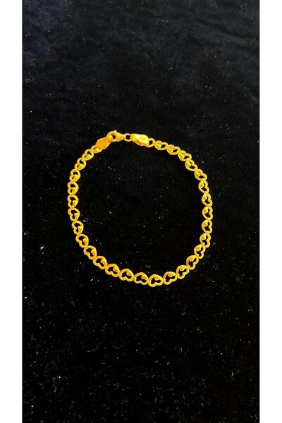 kuyumcu nurettin 2,80 gr (GRAM) Kalp Bileklik 22 Ayar Altın 19 Cm