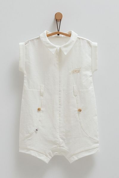 Caramell Baby Boy Jumpsuit 100% Cotton Muslin Fabric Button Detail 2025 Summer Season