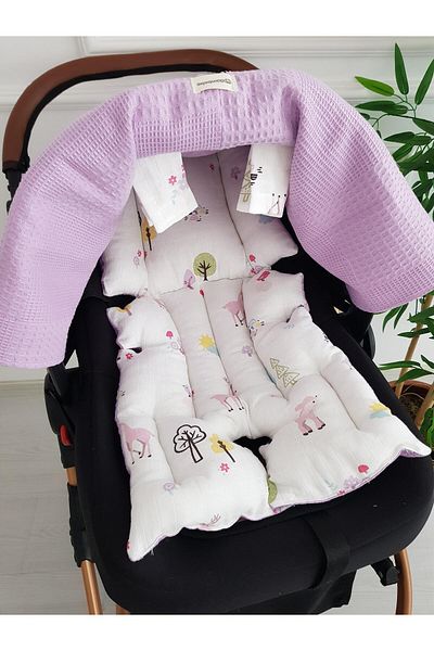 ilkimbebe Ceylanlı Double Layer Baby Stroller Cover, Stroller Cushion