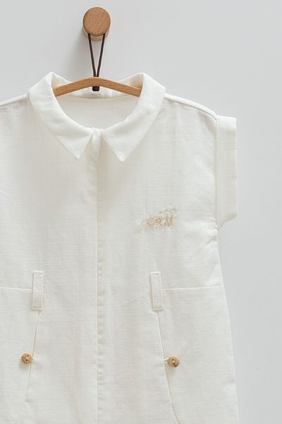 Caramell Baby Boy Jumpsuit 100% Cotton Muslin Fabric Button Detail 2025 Summer Season
