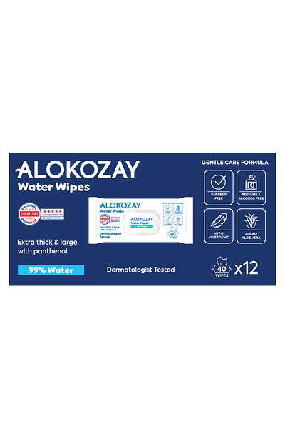 Alokozay Baby Wipes - Aloe Vera & Camomile - 40 Wipes  X 12 Packs -  480 Wipes
