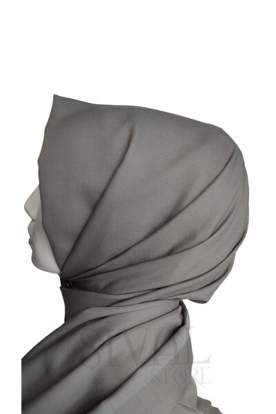 Aker Dark Gray Straight Cotton Shawl - 973