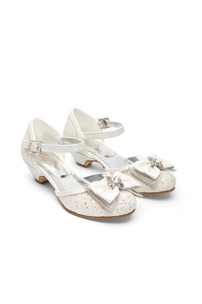 Baby DS Elsa Bow Heeled Shoes White