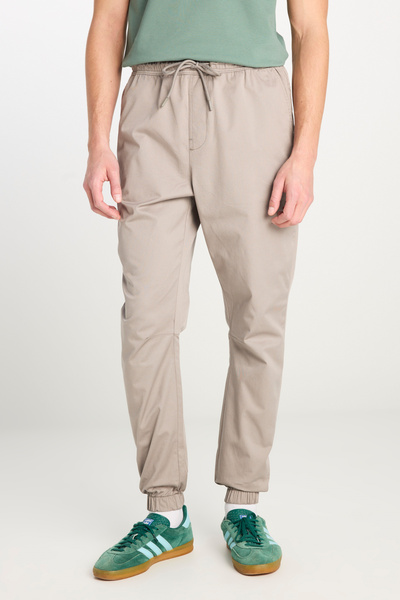 Lee Regular Fit Regular Cut Ribbed Leg Cotton Gray Jogger Trousers