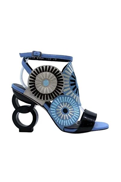 Poletto HAKİKİ DERİ SIYAH-MAVI-PUDRA-LILA Sandalet Topuklu 6564 158 V1