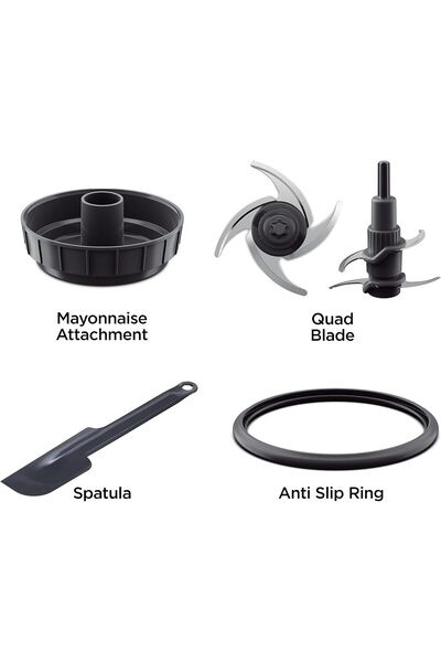 Kenwood Chopper 500W Electric Food Chopper with 2 x 500ml Bowl, Dual Speed, Stainless Steel Quad Bla