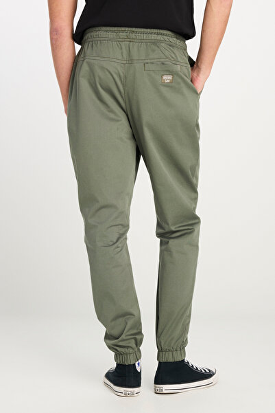 Lee Regular Fit Normal Kesim Ribanalı Paça Pamuklu Haki Jogger Pantolon