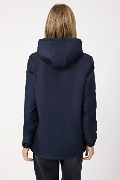 Firststops Синій водонепроникний та вітрозахисний плащ-парка - з хутром, водонепроникний та вітрозахисний капюшон