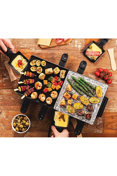 RUSSELL HOBBS Raclette Izgara 8 Kişilik, 1400W, 2 Plaka, 8 Tava