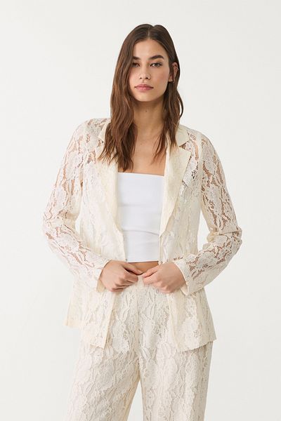 Stradivarius Flowing Lace Blazer Limited Edition
