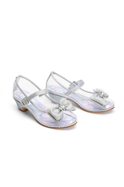 Baby DS Pantofi de sticlă prințesă argintie