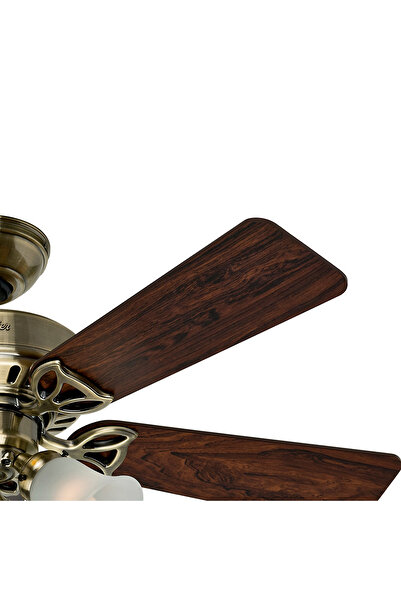 Hunter Fan Beacon Hill Antik Pirinç - 107 Cm. Aydınlatmalı Tavan Vantilatörü