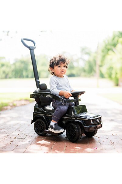 lovely baby Best Ride On Cars Kids Stroller | Mercedes G-Wagon | Music & Horn | Handle | 1-3 Years | Black