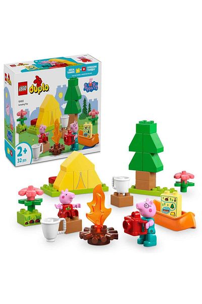 LEGO Duplo Peppa Pig Camping Trip 10452 - Y with Tent and Canoe for Children from 2 Years and up